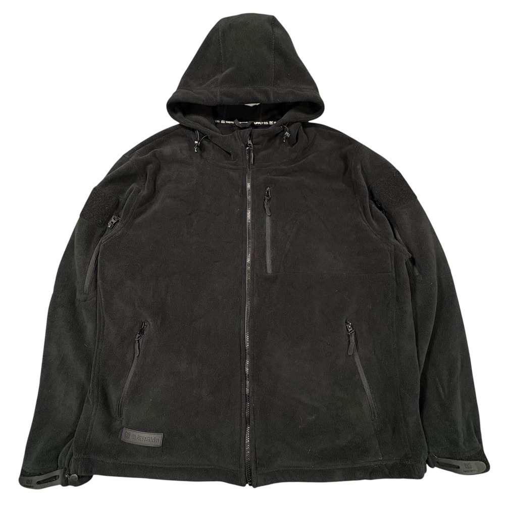 Baerskin Tactical Full Zip Hoodie 4 Jacket Mens 2XL Black Fleece Hooded Utility